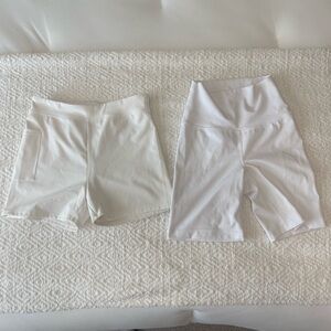 Set White Women's biker shorts - 2 for 1